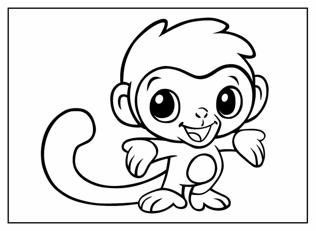 Desenhos de Macaco para colorir - Bora Colorir