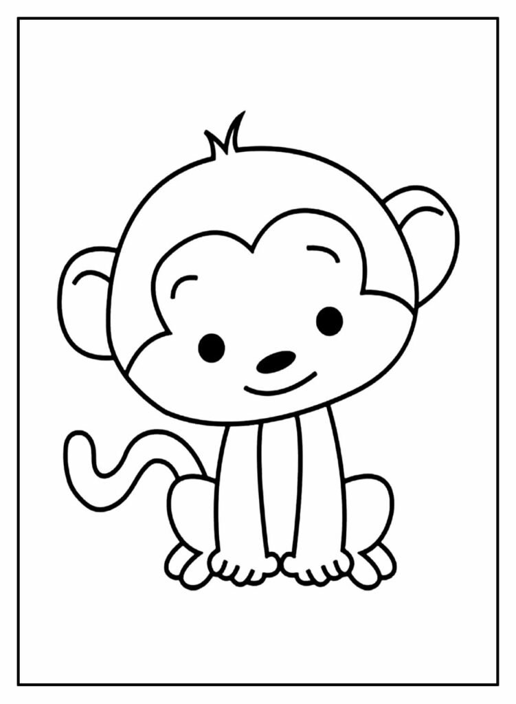 desenhos de macaco para colorir 5