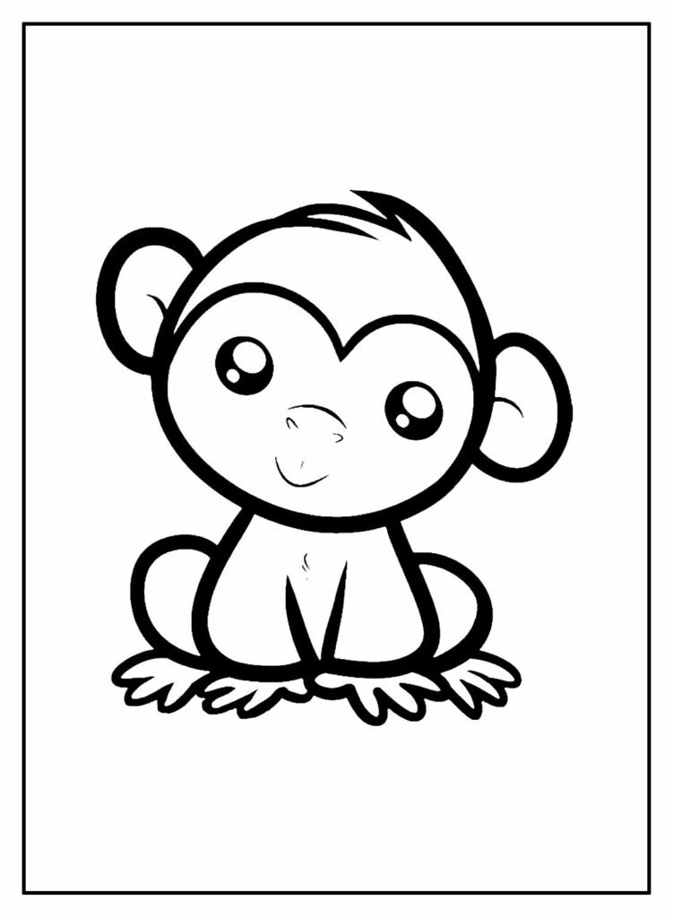 desenhos de macaco para colorir 7