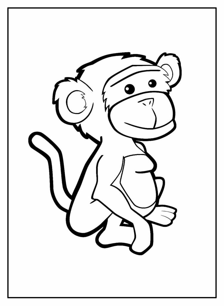 desenhos de macaco para colorir 8