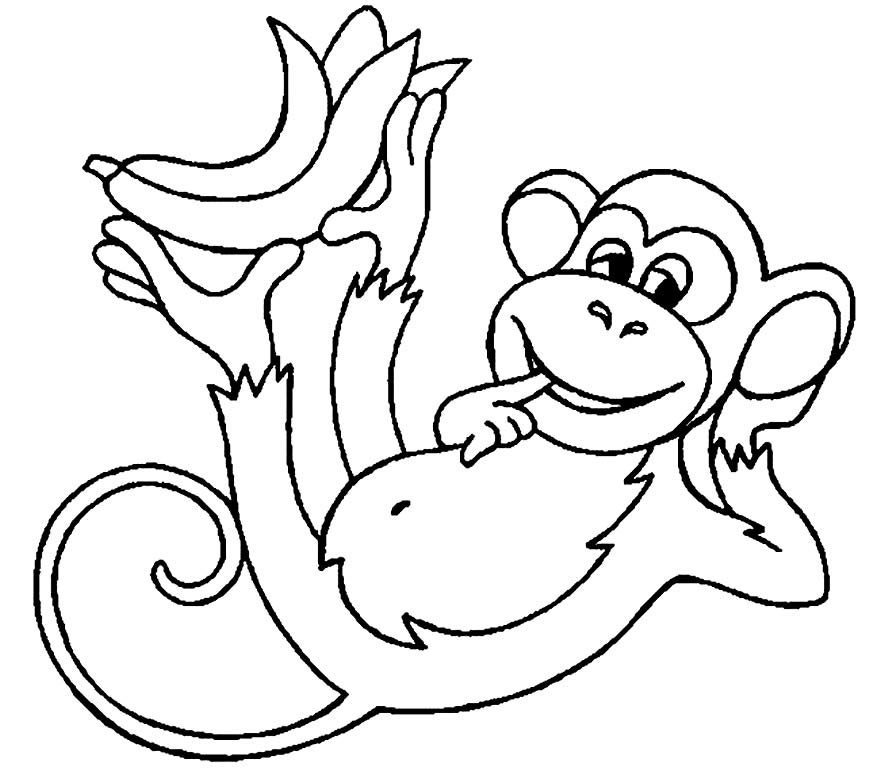 desenhos de macaquinho para colorir 1