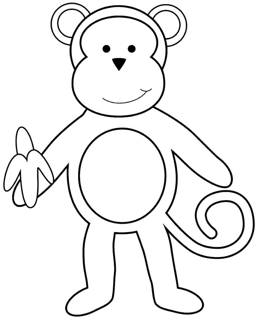 desenhos de macaquinho para colorir 11