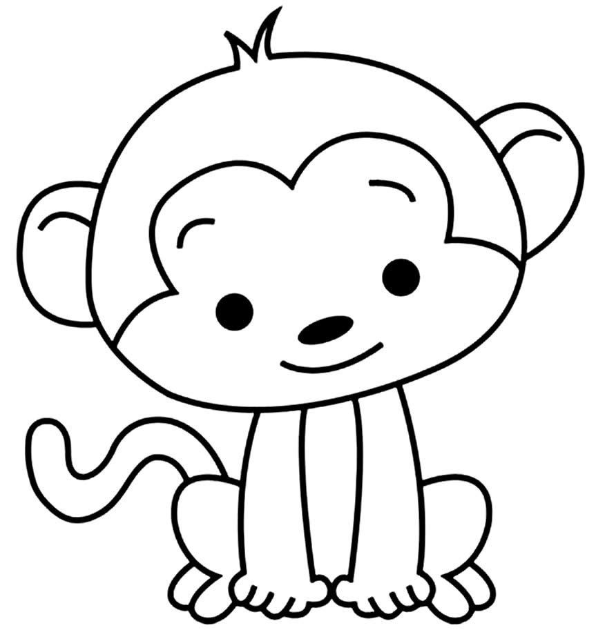 desenhos de macaquinho para colorir 13