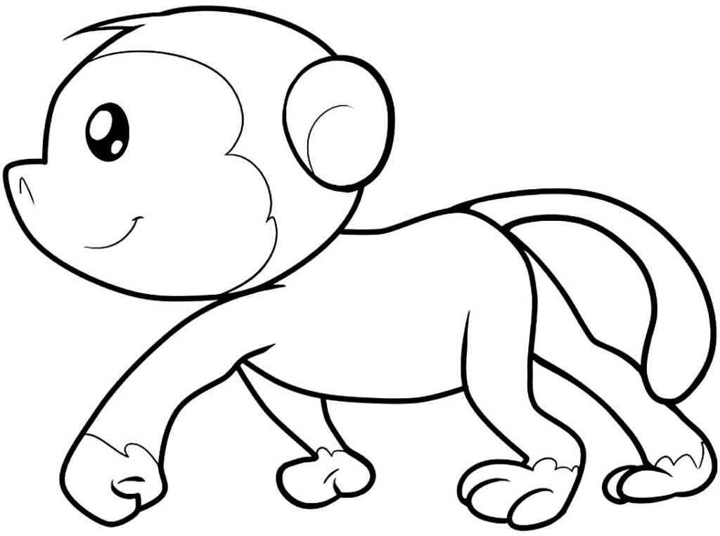 desenhos de macaquinho para colorir 14