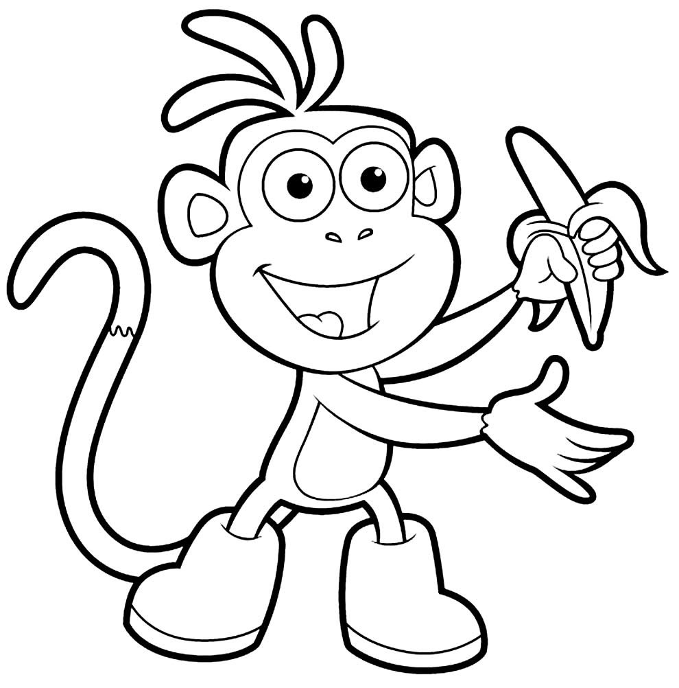 desenhos de macaquinho para colorir 15