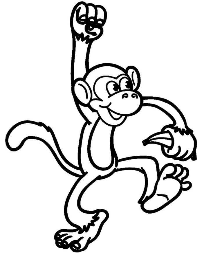 +80 Desenhos de Macaco para Colorir e Imprimir