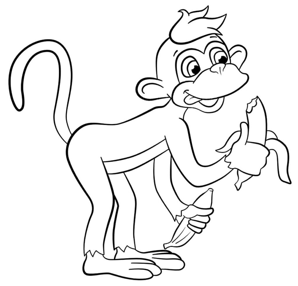 desenhos de macaquinho para colorir 3
