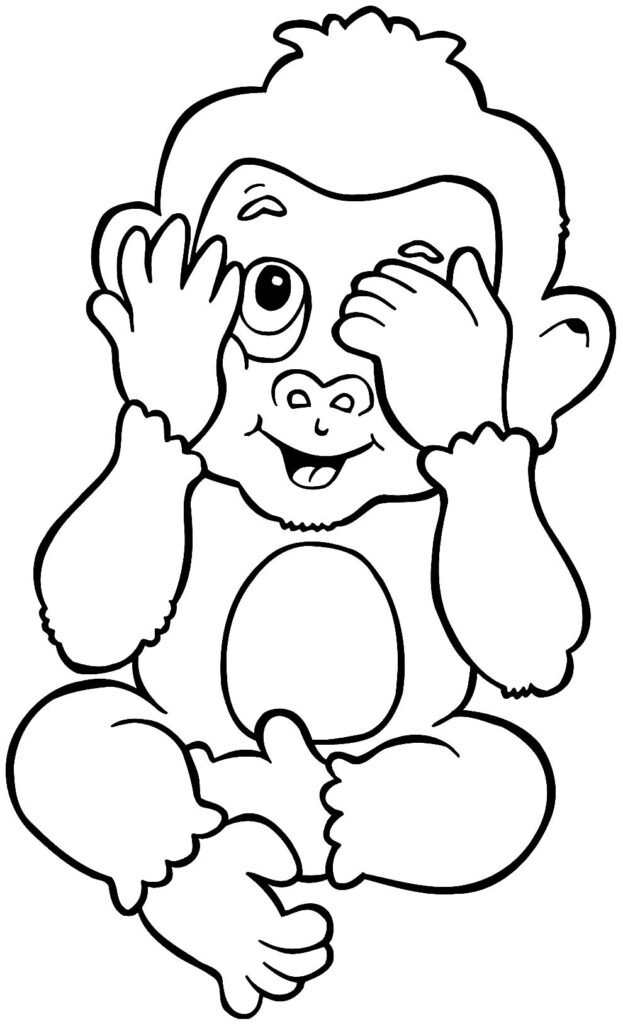 desenhos de macaquinho para colorir 8