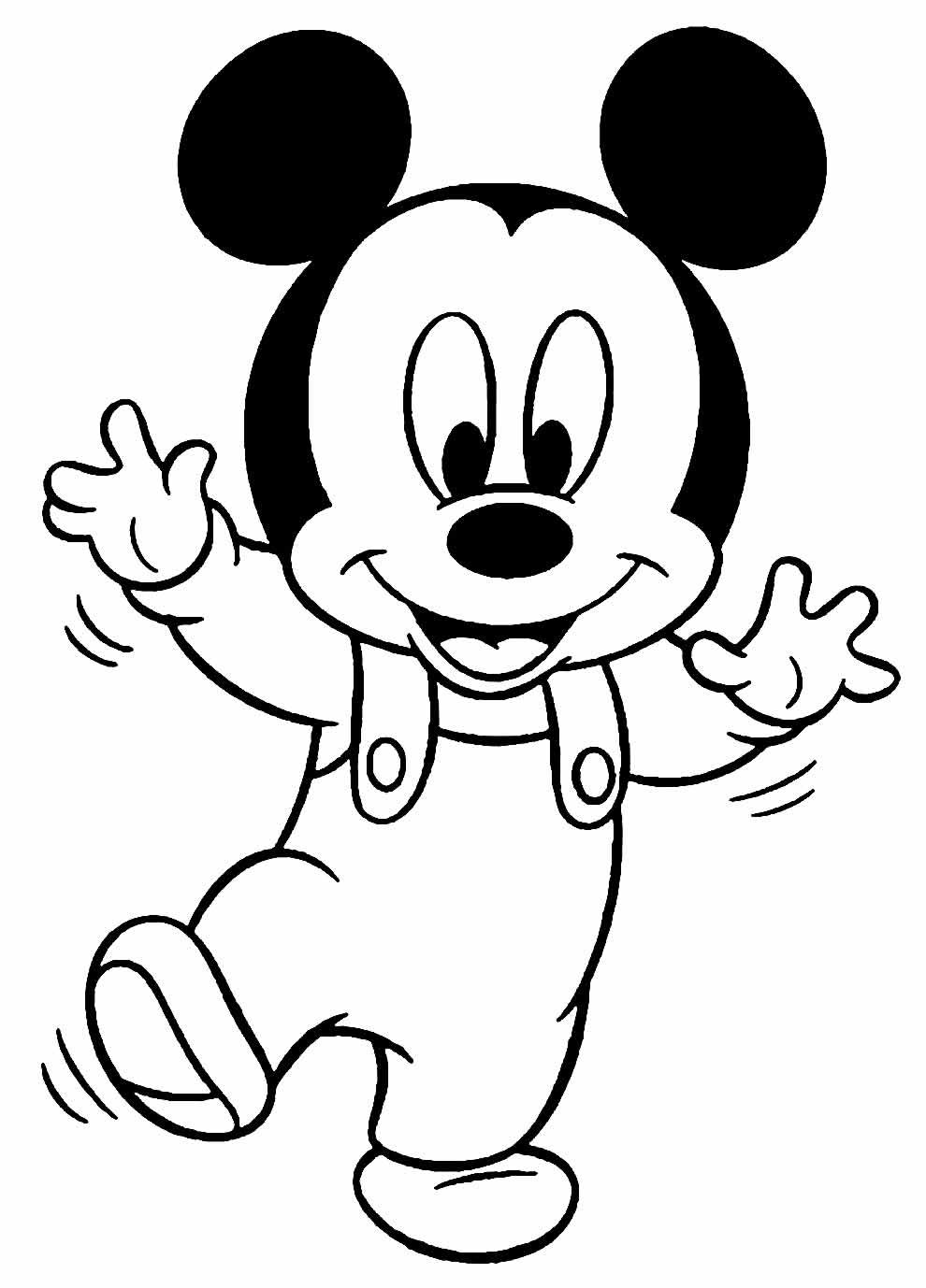Desenhos do Mickey para Colorir e Imprimir - Muito Fácil