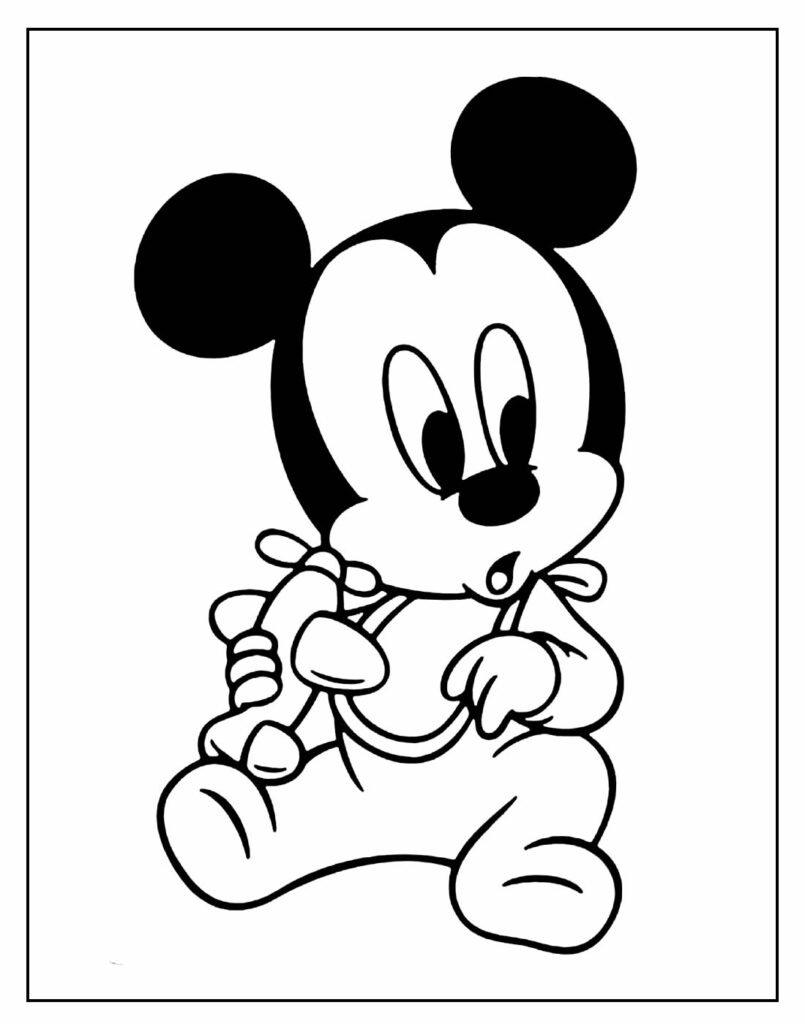 desenhos de mickey mouse para pintar e colorir 5