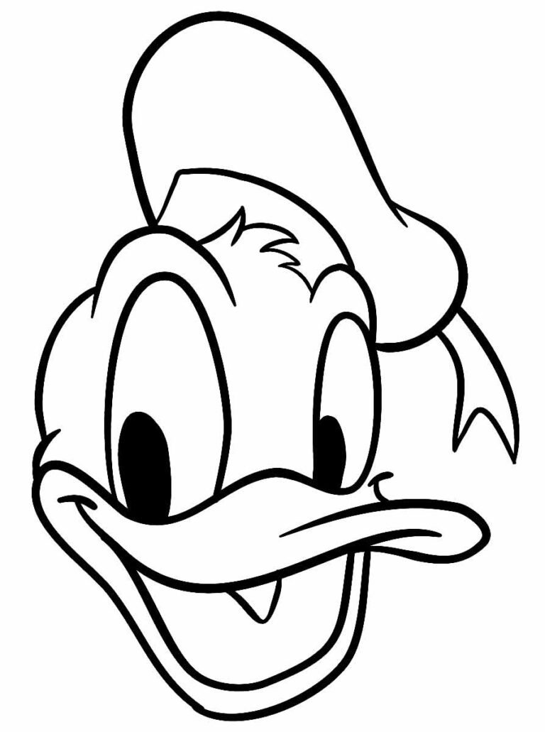 Desenhos do Pato Donald para Colorir e Imprimir - Muito Fácil