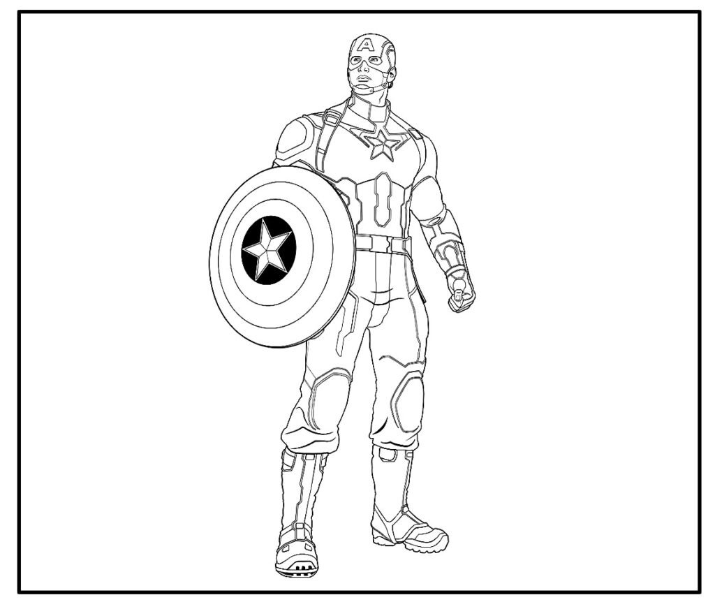 desenhos do capitao america para pintar 11