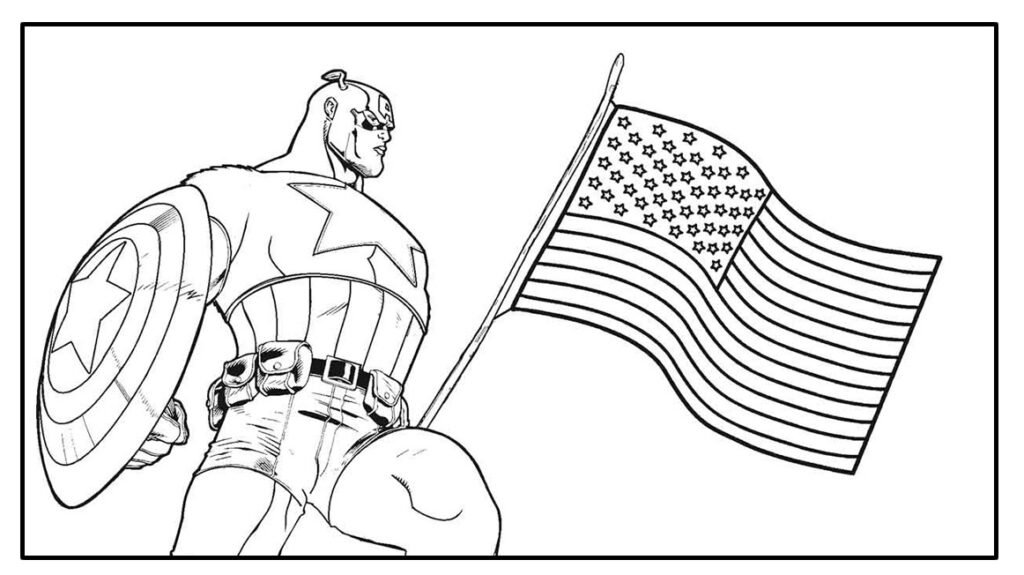 desenhos do capitao america para pintar 3