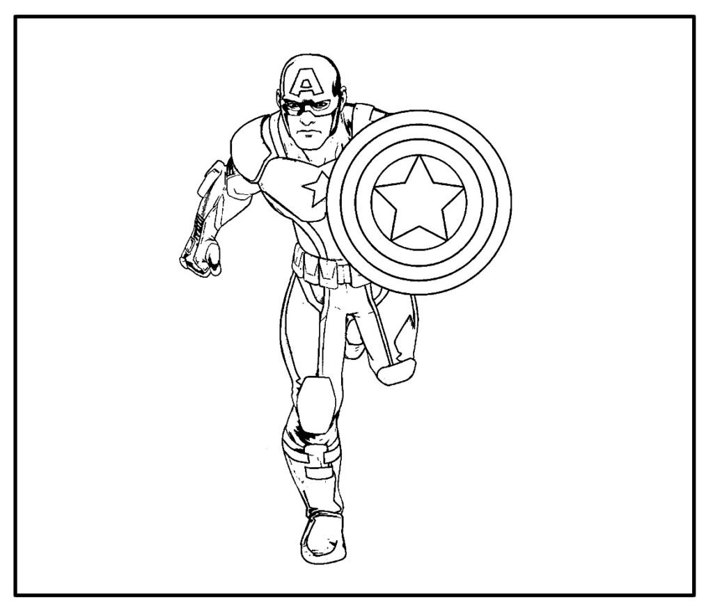 desenhos do capitao america para pintar 4