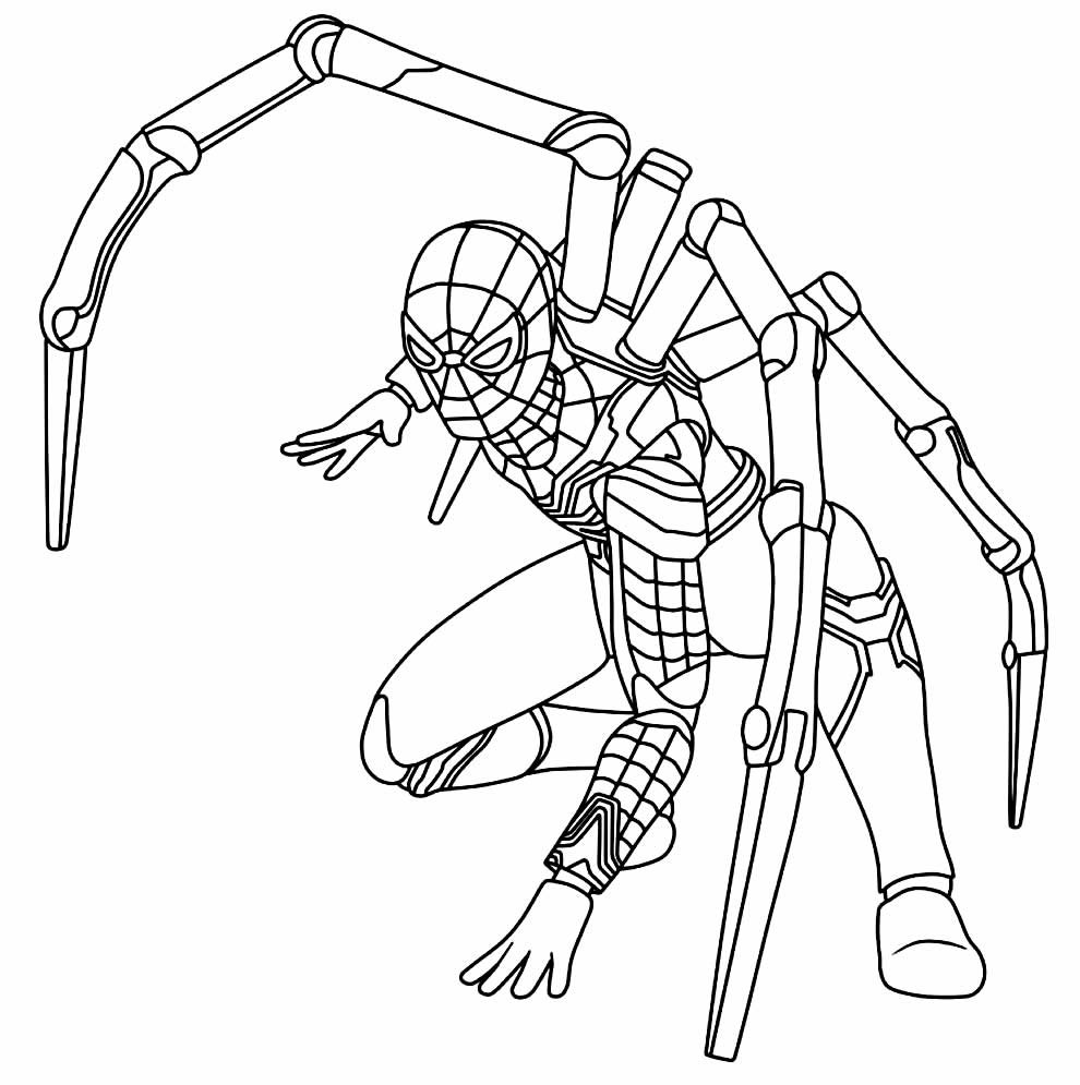 desenhos do homem aranha para pintar 10
