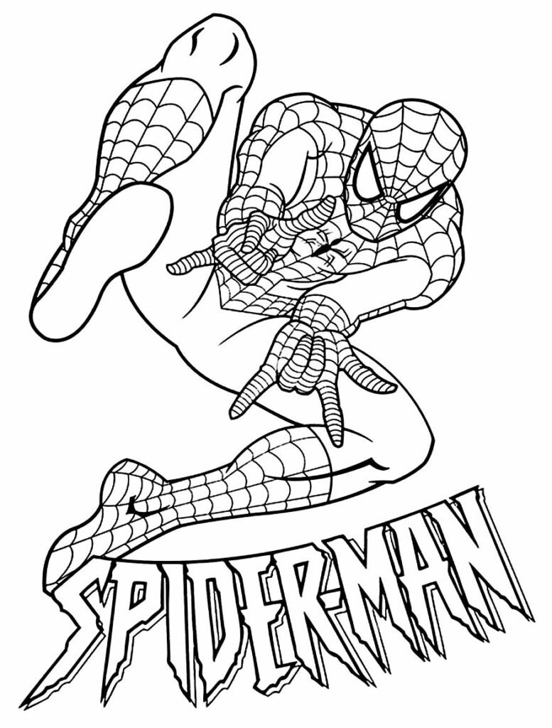 desenhos do homem aranha para pintar 15