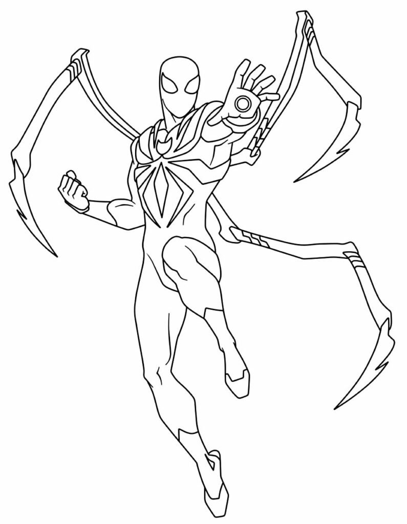 desenhos do homem aranha para pintar 3