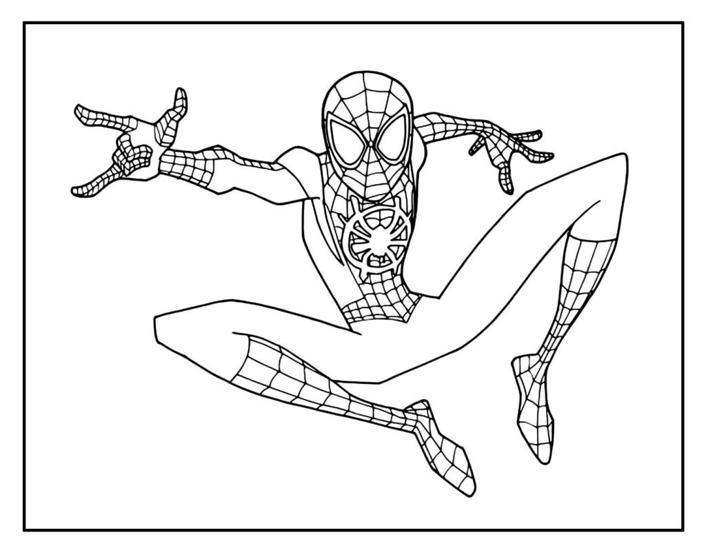 desenhos do homem aranha para pintar e colorir em casa simples facil 1