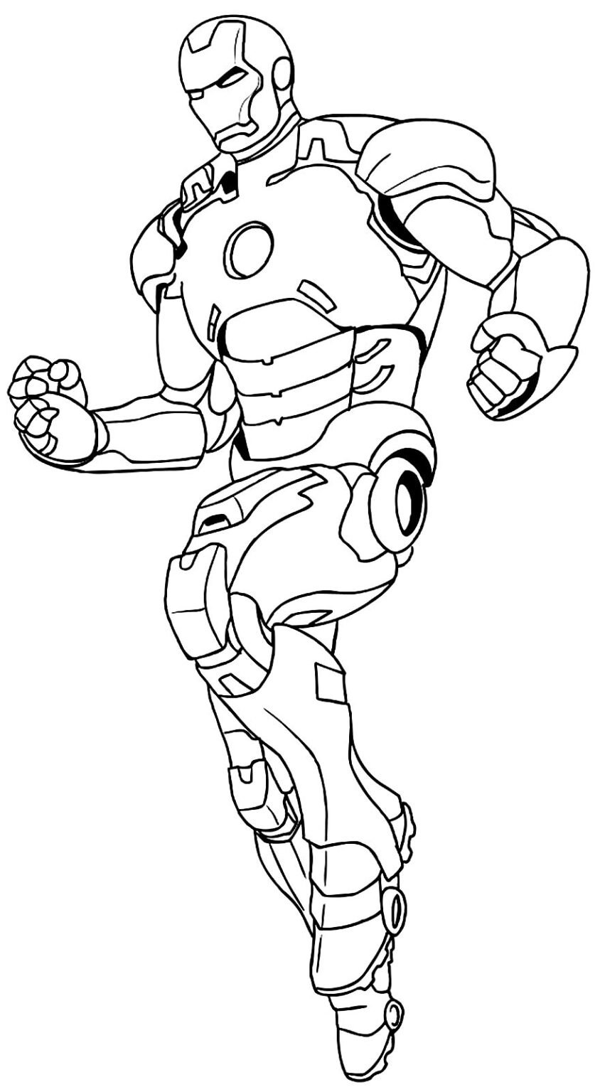 Desenhos do Homem de Ferro para Colorir e Imprimir - Muito Fácil