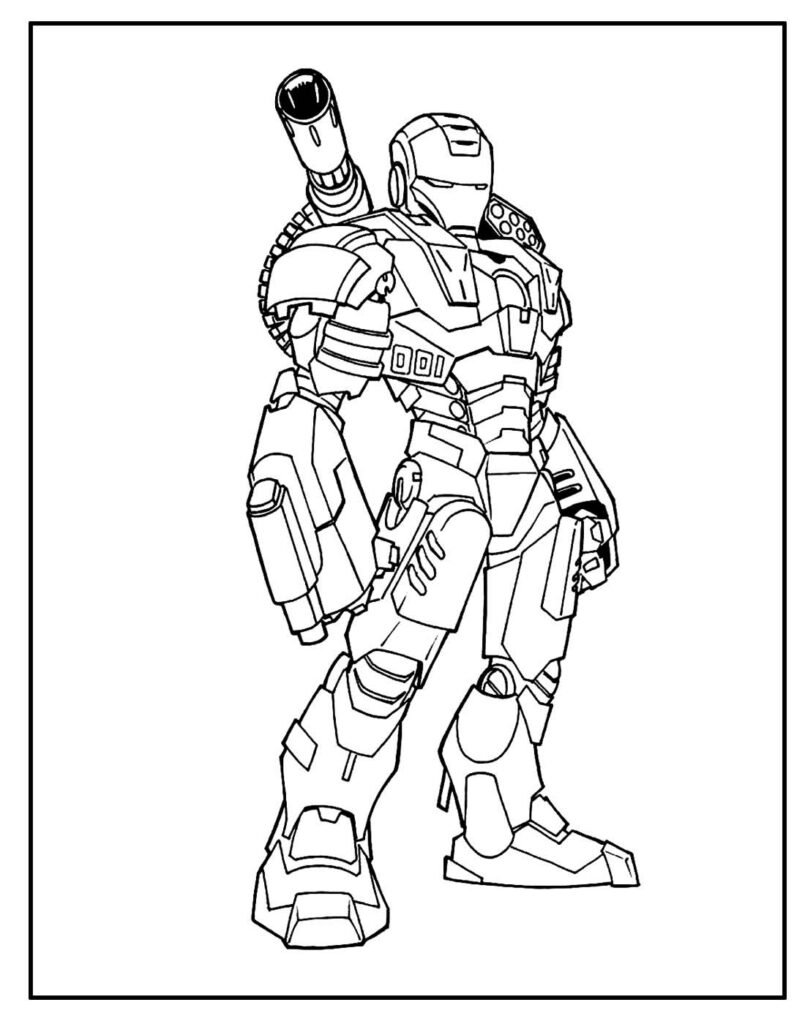 desenhos do homem de ferro para colorir e pintar 500