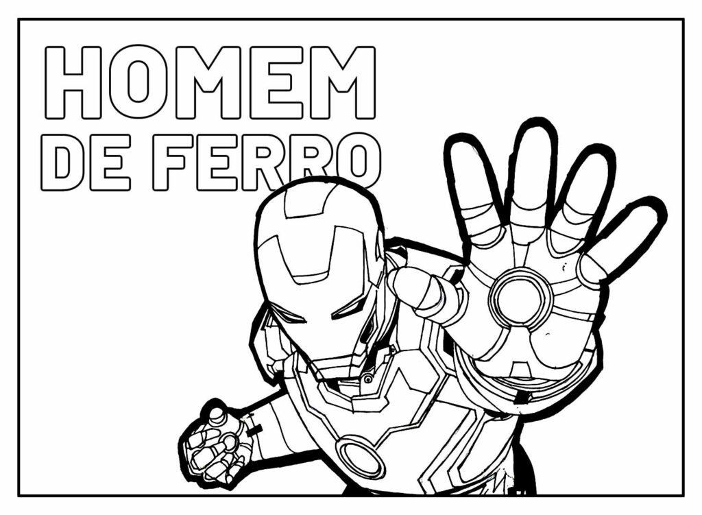 desenhos do homem de ferro para colorir e pintar 54