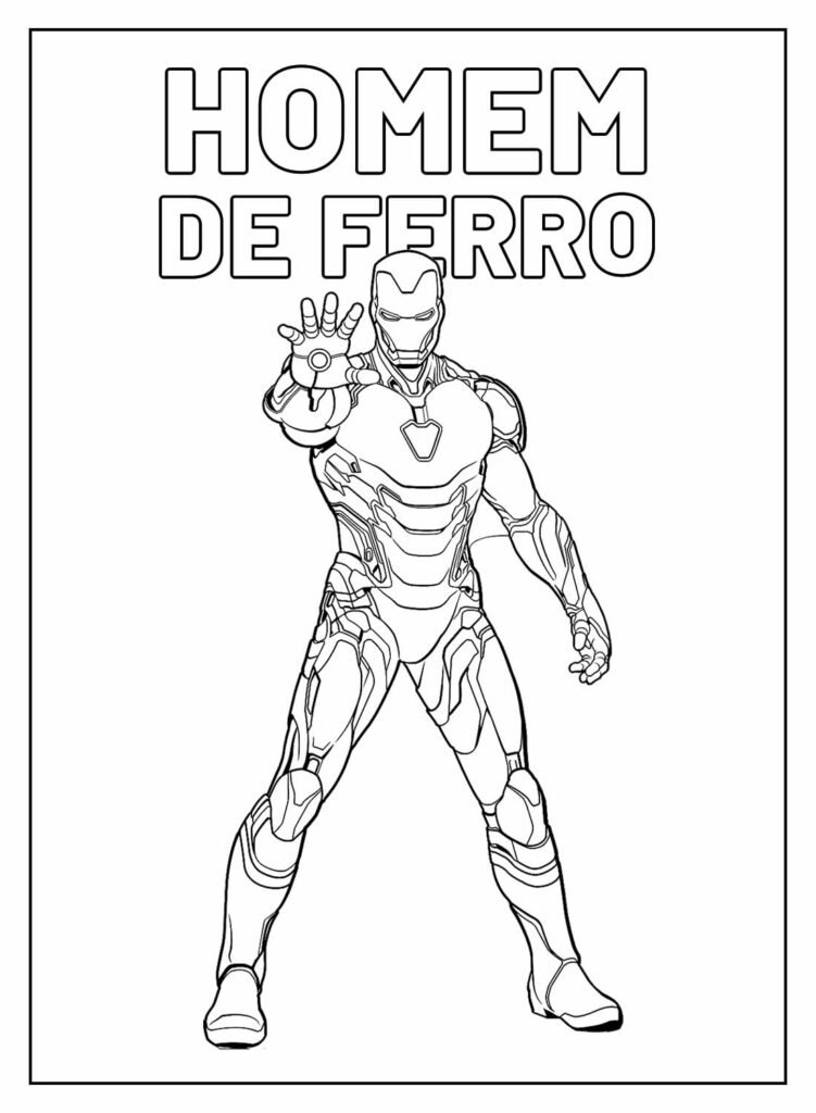 desenhos do homem de ferro para colorir e pintar 55