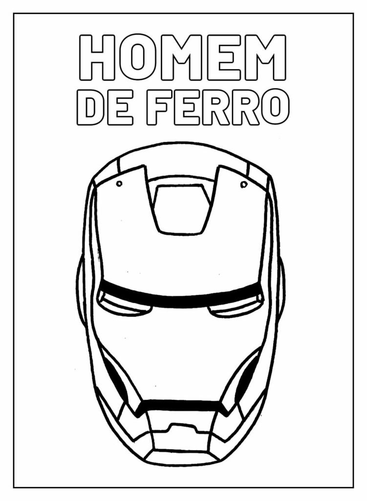 desenhos do homem de ferro para colorir e pintar 56