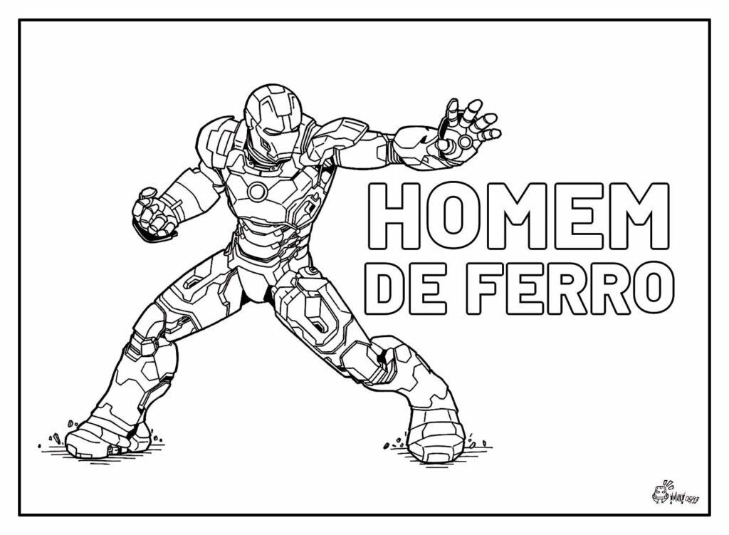 desenhos do homem de ferro para colorir e pintar 57