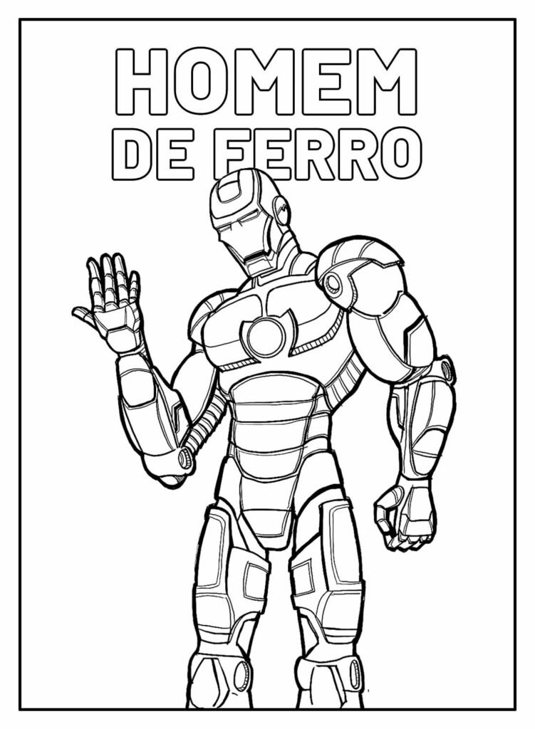 desenhos do homem de ferro para colorir e pintar 59