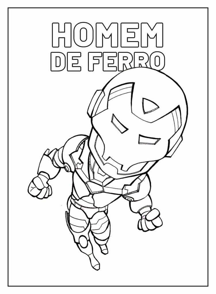 desenhos do homem de ferro para colorir e pintar 69