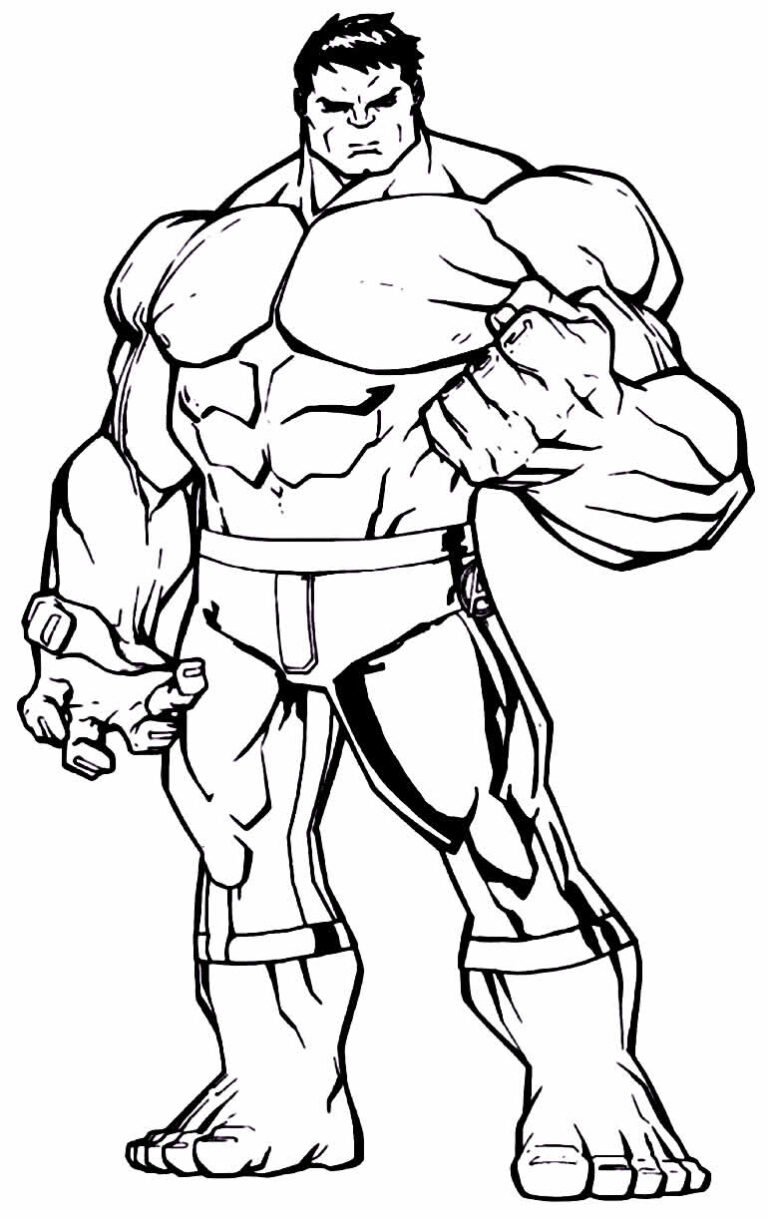 Desenhos do Hulk para Colorir e Imprimir - Muito Fácil