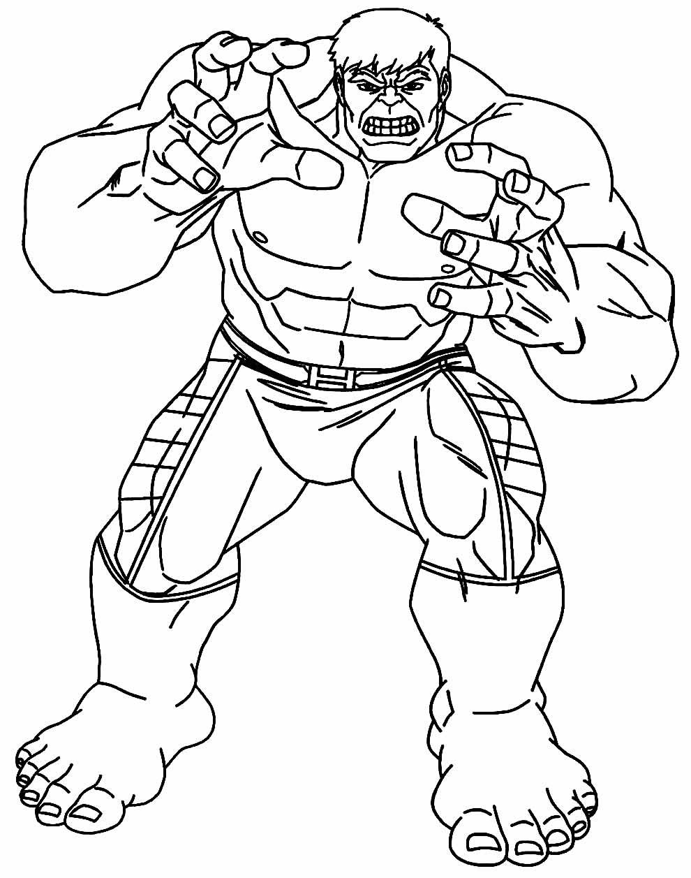 Desenhos do Hulk para Colorir e Imprimir - Muito Fácil