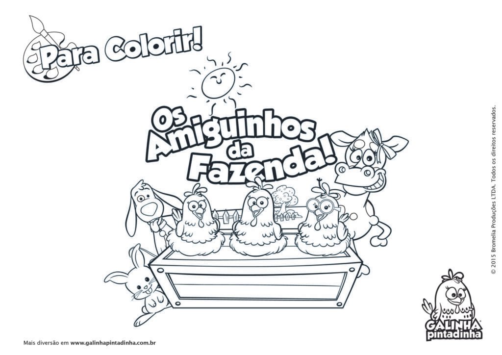 desenhos galinha pintadinha para colorir amiguinhos da fazenda