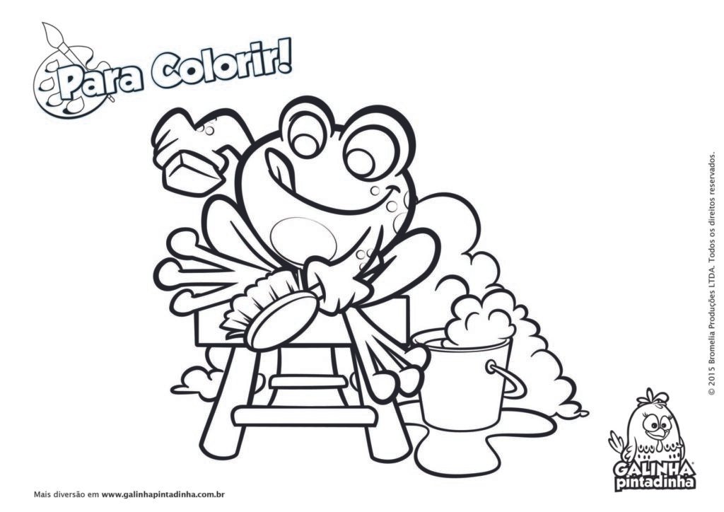 desenhos galinha pintadinha para colorir sapo