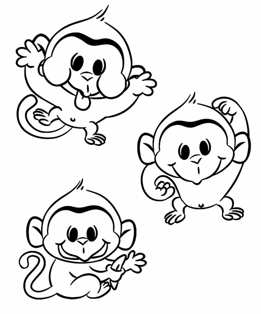desenhos macaquinhos 3