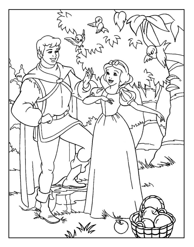 desenhos para colorir de branca de neve 15