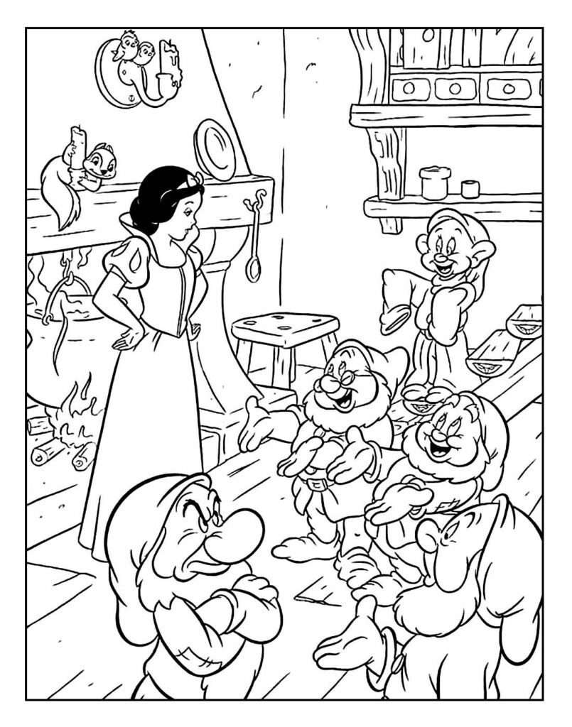 desenhos para colorir de branca de neve 19