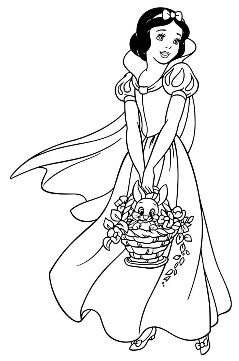 +105 Desenhos da Branca de Neve para Colorir e Imprimir