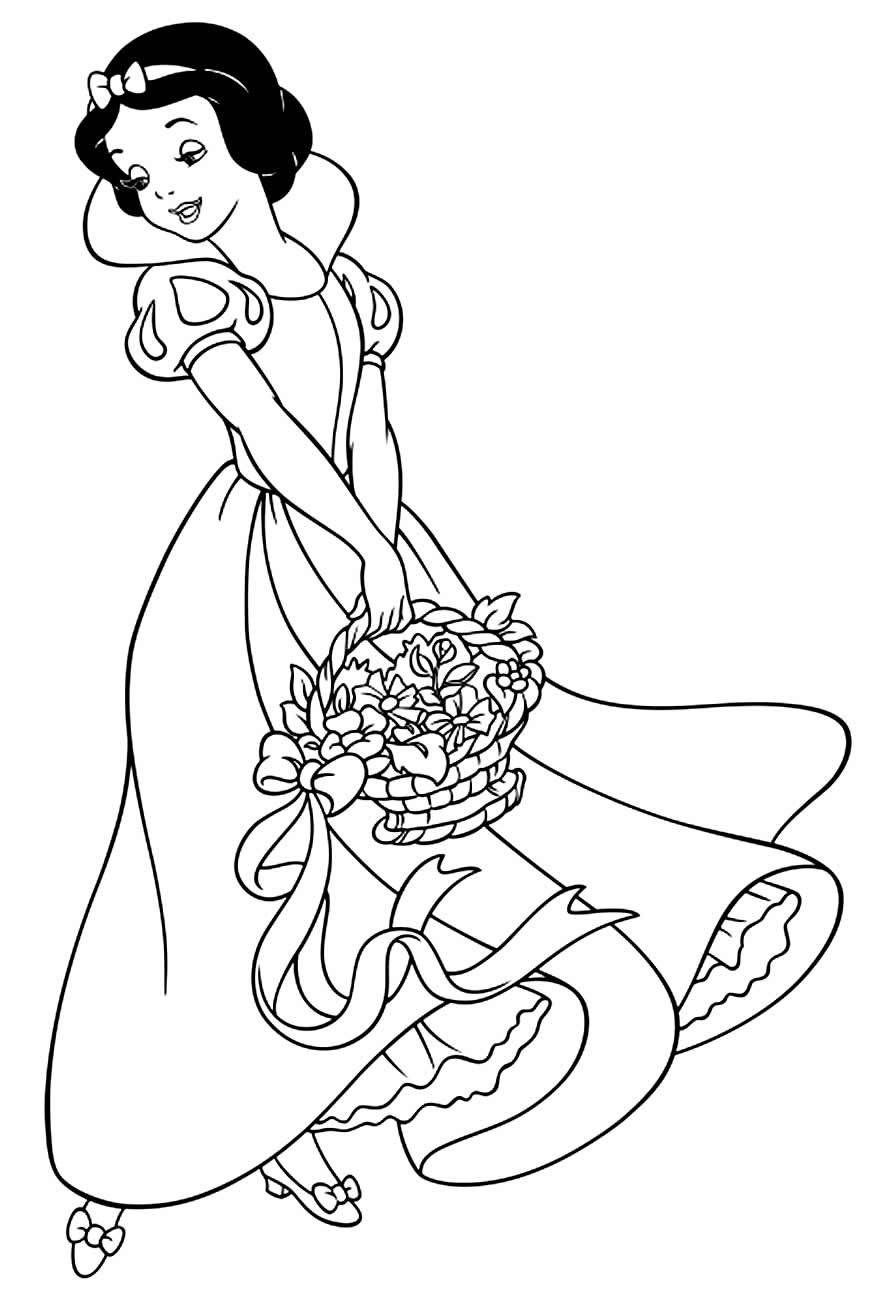 +105 Desenhos da Branca de Neve para Colorir e Imprimir