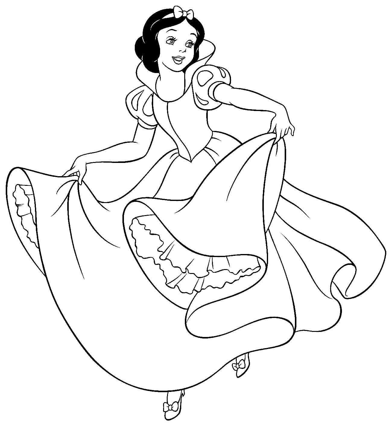+105 Desenhos da Branca de Neve para Colorir e Imprimir