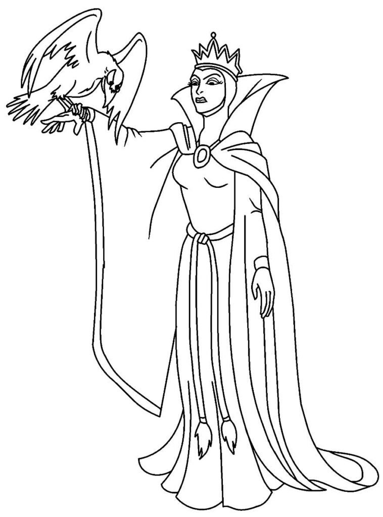 desenhos para colorir de branca de neve bruxa ma