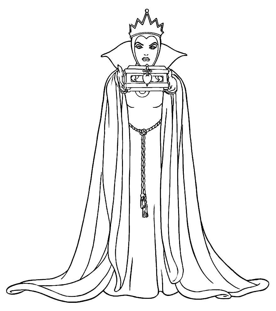 desenhos para colorir de branca de neve bruxa ma corpo