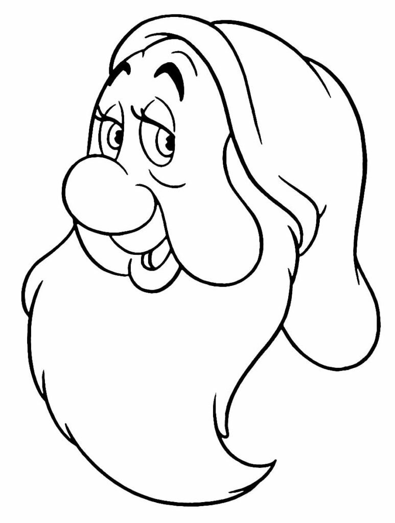 desenhos para colorir de branca de neve dengoso