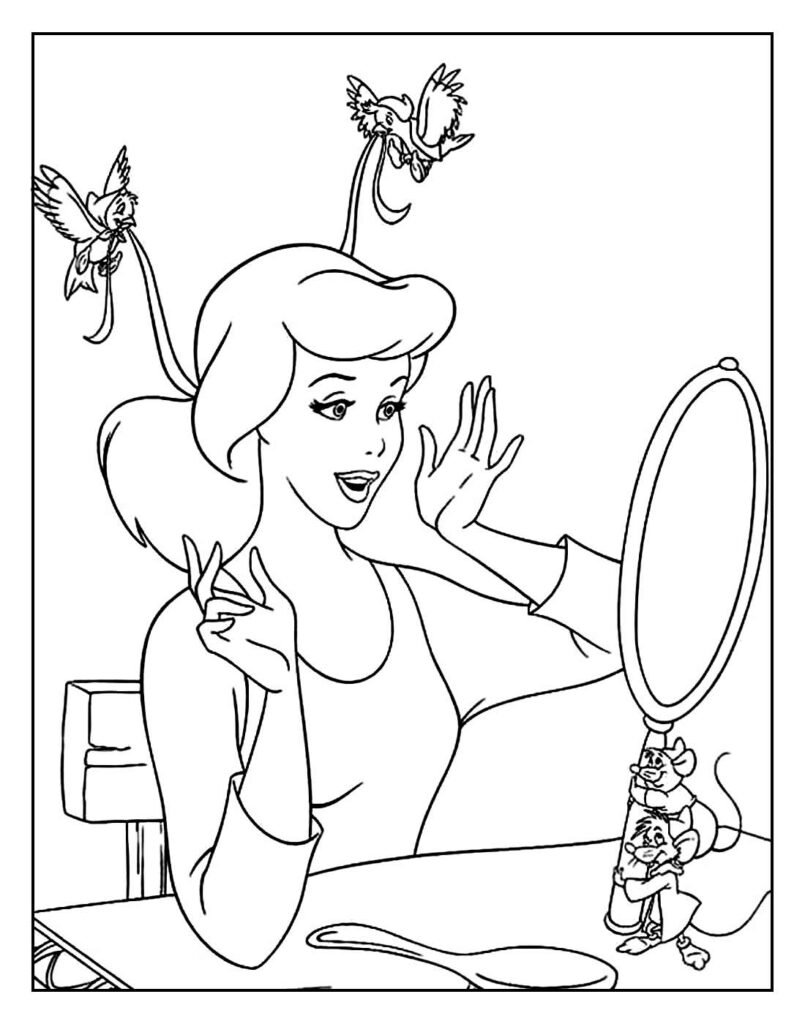 desenhos para colorir de cinderella 13