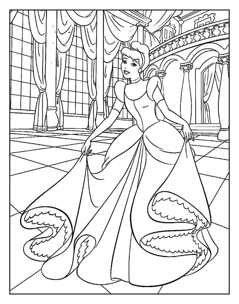 desenhos para colorir de cinderella 15