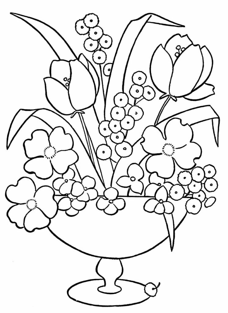 desenhos para colorir de flores 13