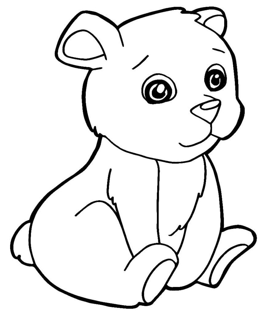 desenhos para colorir de urso 7