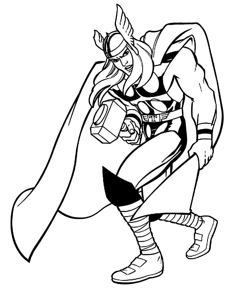 desenhos para colorir thor 1