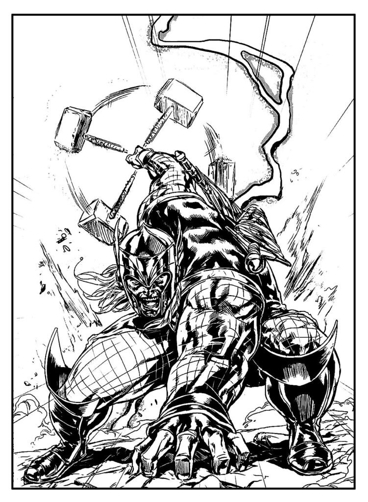 desenhos para colorir thor 11