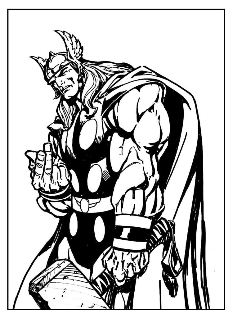 desenhos para colorir thor 12a